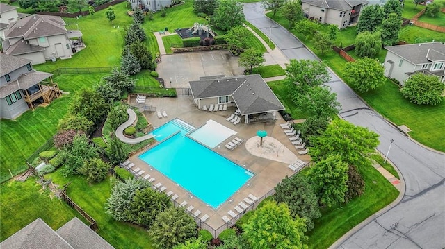 17304 S Schweiger Dr, Olathe, KS 66062 - aerial view of a pool area