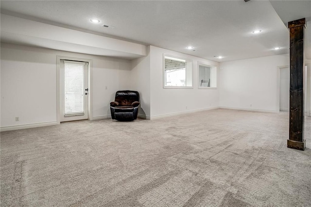 17224 Haskins St, Overland Park, KS 66062 - below grade area featuring carpet floors and recessed lighting