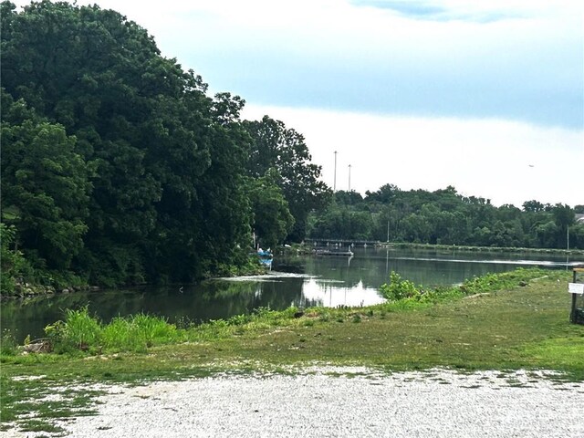 5539 NW Adrian Ave, Houston Lake, MO 64151 - water view with a forest