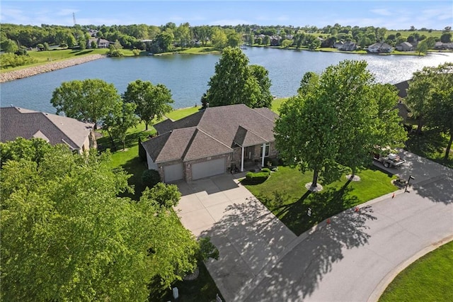 15471 Cedar Ln, Basehor, KS 66007 - view from above of property with a nearby body of water