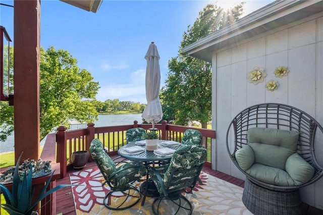 15471 Cedar Ln, Basehor, KS 66007 - deck featuring a water view