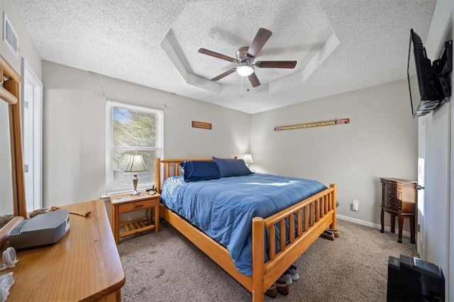 3620 S Northern Blvd, Independence, MO 64052 - bedroom with a textured ceiling, carpet floors, and a ceiling fan