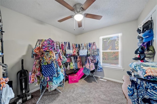 3620 S Northern Blvd, Independence, MO 64052 - interior space featuring a textured ceiling, baseboards, and a ceiling fan