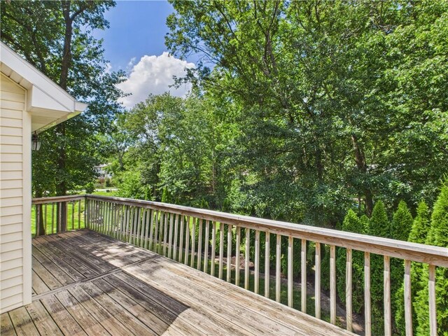 503 Quail Trl, Warrensburg, MO 64093 - view of wooden deck