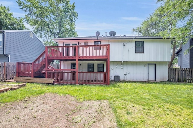 838 E 125th Ter, Olathe, KS 66061 - rear view of property with a wooden deck