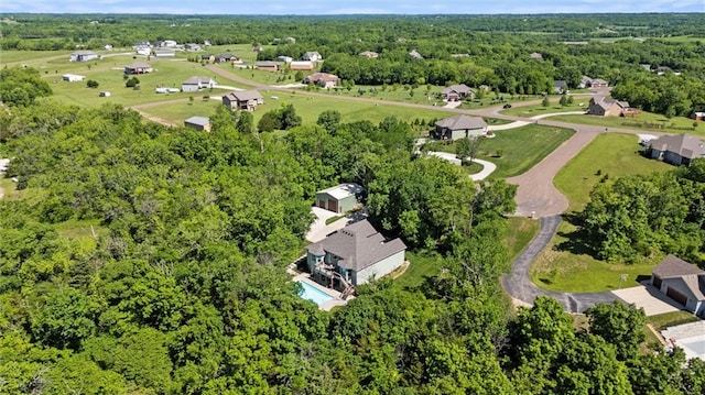 17105 Bo Cir, Tonganoxie, KS 66086 - aerial view of property's location with a heavily wooded area