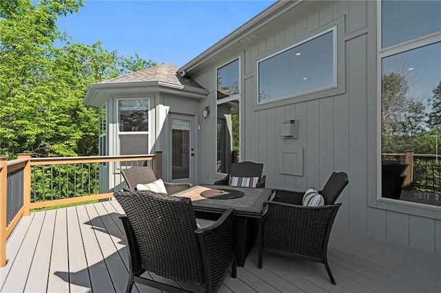 17105 Bo Cir, Tonganoxie, KS 66086 - wooden terrace featuring outdoor dining area