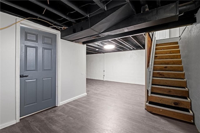 16807 E 3rd Ter N, Independence, MO 64056 - finished below grade area featuring stairs and wood finished floors