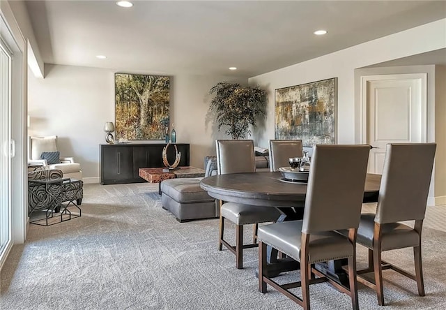 8013 Payne St, Shawnee, KS 66220 - dining space with carpet floors, recessed lighting, and baseboards