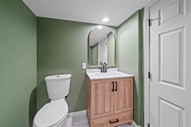 811 W 86th Ter, Kansas City, MO 64114 - half bath with vanity and recessed lighting