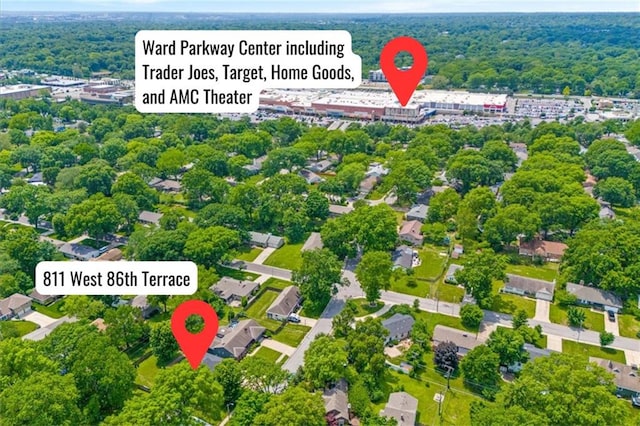 811 W 86th Ter, Kansas City, MO 64114 - drone / aerial view
