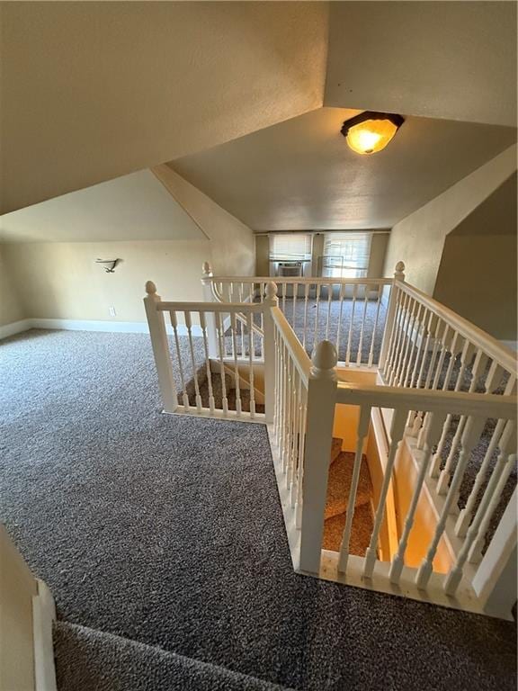 418 N 8th St, Independence, KS 67301 - staircase with carpet and baseboards