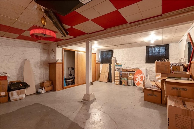 4231 Wyoming St, Kansas City, MO 64111 - finished below grade area with a drop ceiling
