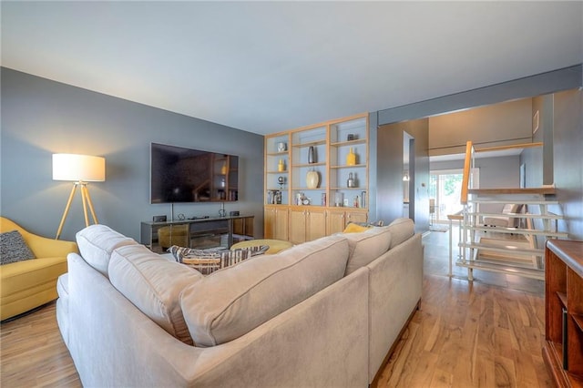 6520 W 51st St, Mission, KS 66202 - living room featuring light wood finished floors