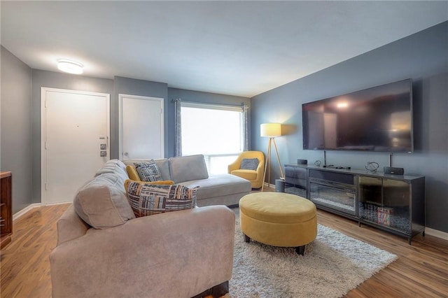6520 W 51st St, Mission, KS 66202 - living room with wood finished floors and baseboards