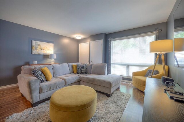 6520 W 51st St, Mission, KS 66202 - living room featuring wood finished floors