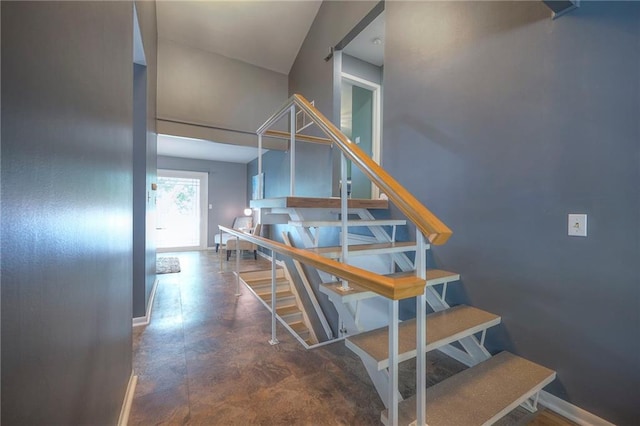 6520 W 51st St, Mission, KS 66202 - stairway with concrete flooring