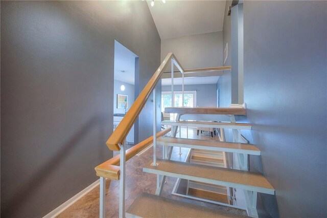 6520 W 51st St, Mission, KS 66202 - stairs featuring baseboards