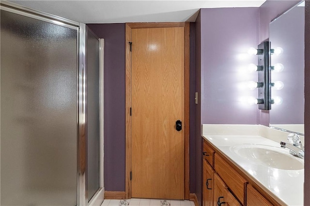 11207 W 109th St, Overland Park, KS 66210 - bathroom featuring vanity and a stall shower