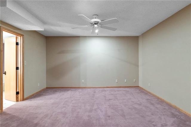 11207 W 109th St, Overland Park, KS 66210 - empty room featuring carpet flooring, a textured ceiling, baseboards, and ceiling fan