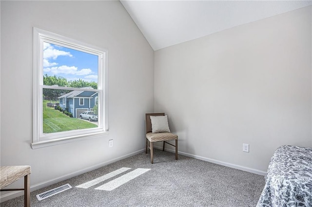 1345 NE Foxwood Dr, Lees Summit, MO 64086 - unfurnished bedroom featuring vaulted ceiling, carpet flooring, and baseboards