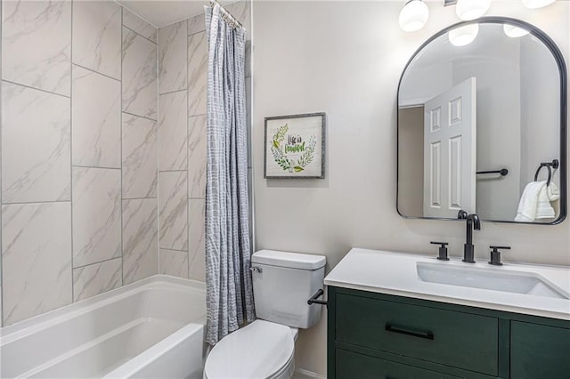1345 NE Foxwood Dr, Lees Summit, MO 64086 - bathroom with vanity, toilet, and shower / tub combo with curtain