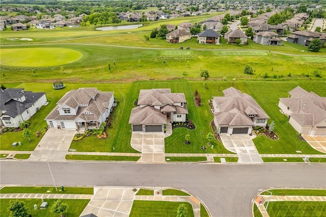 1120 Hillswick Ln, Raymore, MO 64083 - aerial perspective of suburban area with a large body of water and a golf course