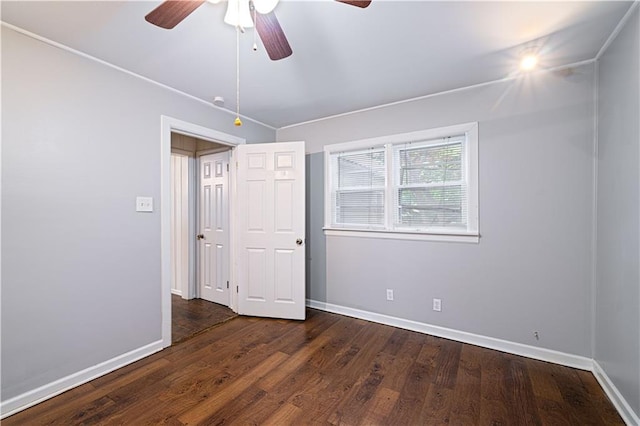 502 Vine St, Leavenworth, KS 66048 - unfurnished room featuring ceiling fan, baseboards, and wood finished floors
