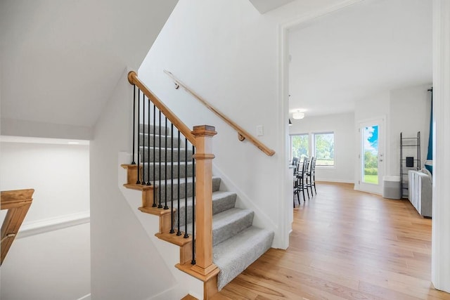 17756 Shady Bend Rd, Gardner, KS 66030 - stairway with wood finished floors and baseboards