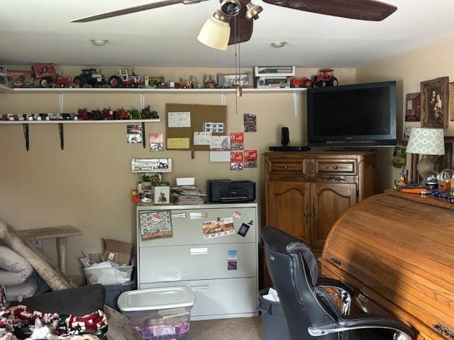 1119 Mound St, Atchison, KS 66002 - office area featuring a ceiling fan