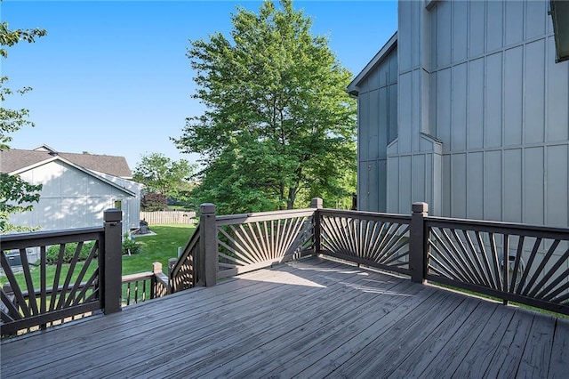 8901 W 128th St, Overland Park, KS 66213 - deck featuring a lawn