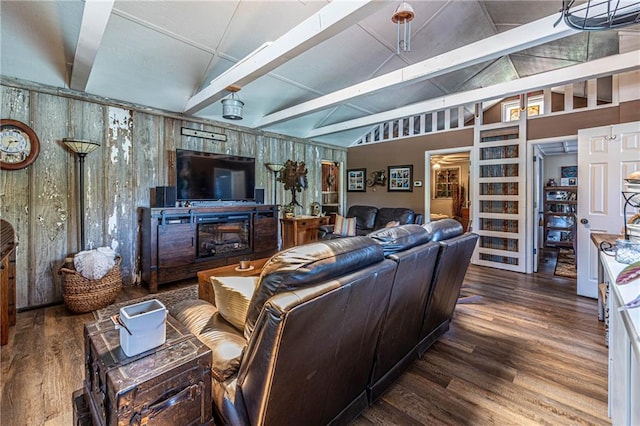 31425 Chance Ave, Warsaw, MO 65355 - living area with wood finished floors and wood walls