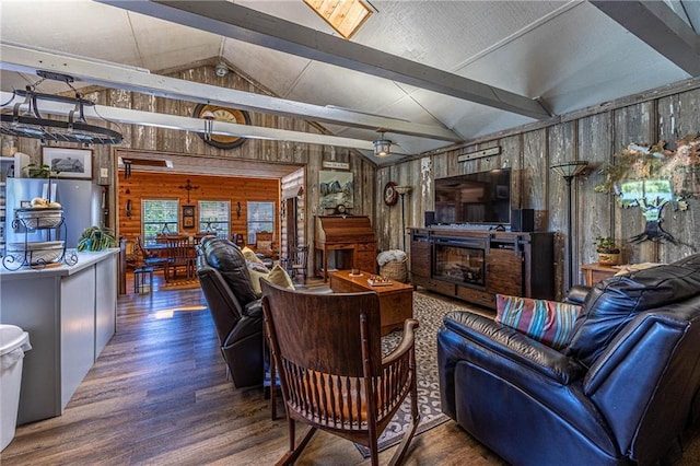 31425 Chance Ave, Warsaw, MO 65355 - living area featuring wood finished floors and wood walls