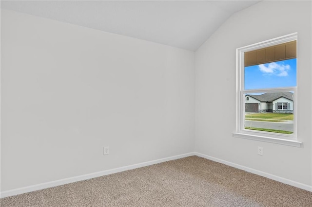 597 W Fountain St, Gardner, KS 66030 - unfurnished room with carpet, vaulted ceiling, and baseboards