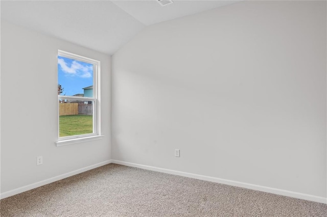 597 W Fountain St, Gardner, KS 66030 - unfurnished room with carpet, vaulted ceiling, and baseboards