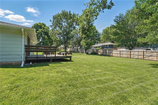 109 N 1st St, Blue Springs, MO 64014 - view of yard with a deck