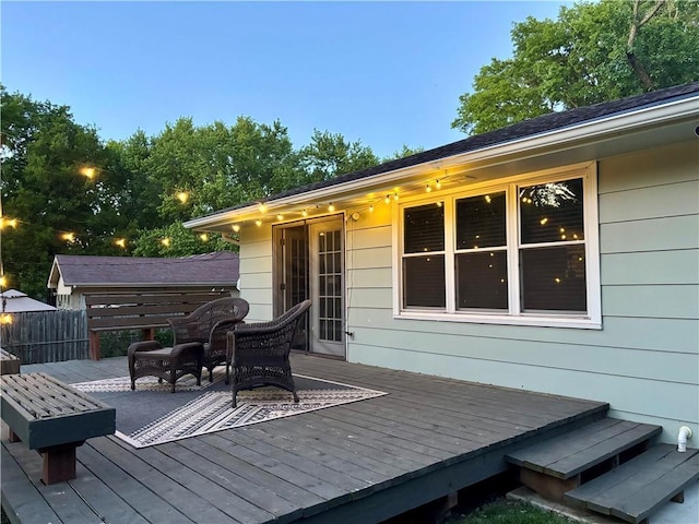 109 N 1st St, Blue Springs, MO 64014 - view of wooden deck