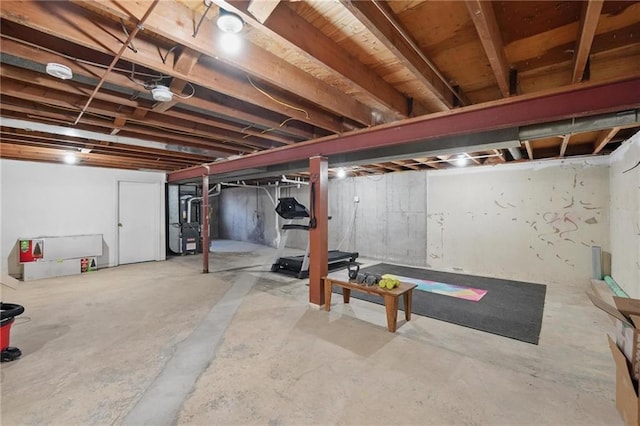 109 N 1st St, Blue Springs, MO 64014 - unfinished basement featuring heating unit