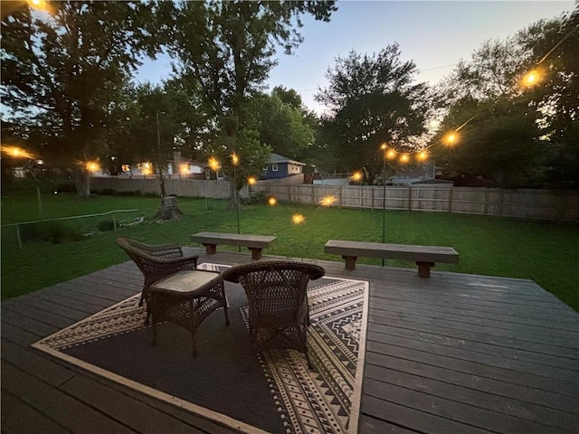 109 N 1st St, Blue Springs, MO 64014 - view of deck at dusk