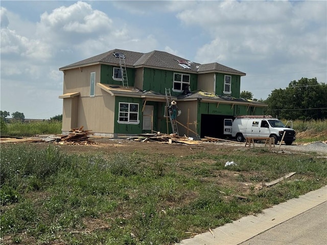 20714 Emerald St, Spring Hill, KS 66030 - view of front of home featuring a garage
