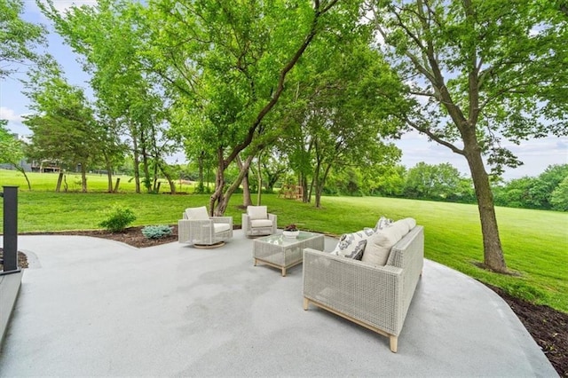 7007 Bell Rd, Shawnee, KS 66217 - view of patio with an outdoor living space