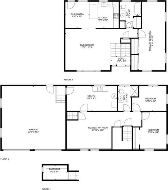609 N Broadway St, Knob Noster, MO 65336 - home floor plan