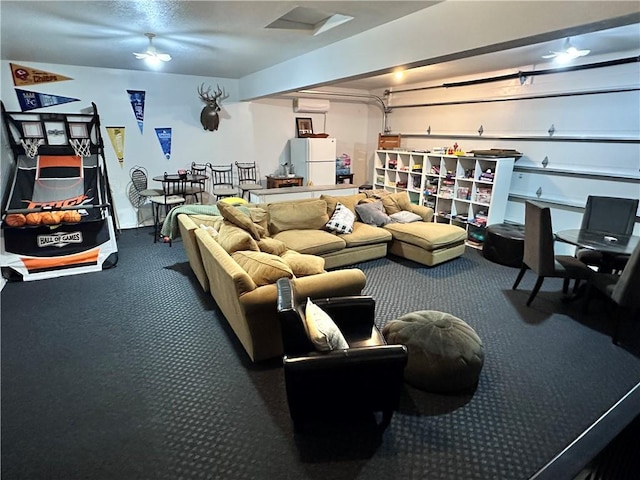 14409 Tillman Rd, Smithville, MO 64089 - rec room featuring carpet floors and a garage