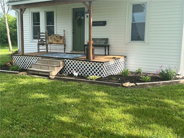 1596 Haskell Rd, Williamsburg, KS 66095 - property entrance featuring a yard and a porch