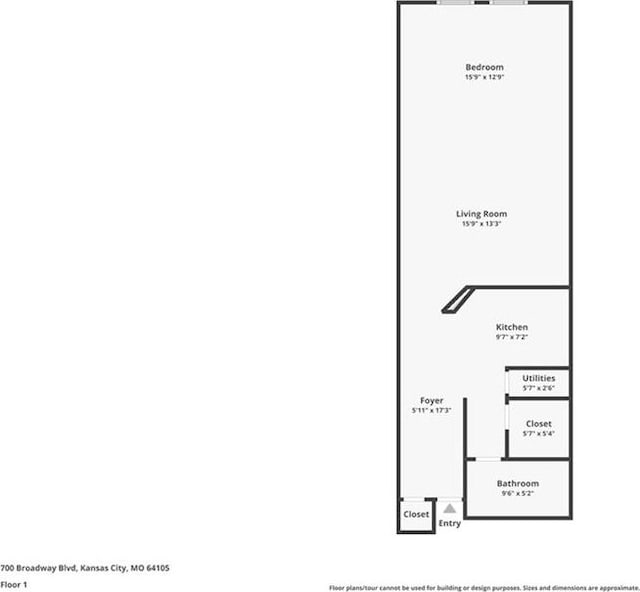 700 Broadway Blvd Unit 210, Kansas City, MO 64105 - room layout