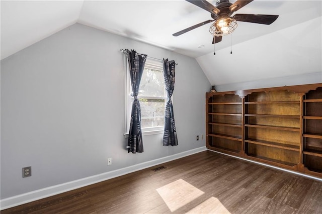 16011 W 149th Ter, Olathe, KS 66062 - additional living space featuring lofted ceiling, a ceiling fan, and wood finished floors