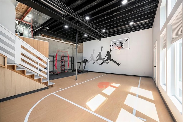 5021 NW Timberline Dr, Riverside, MO 64150 - view of sport court featuring basketball court and plenty of natural light