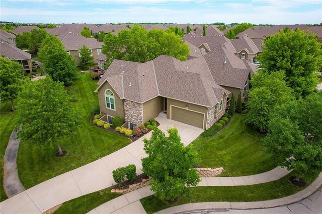 16904 S Bradley Dr, Olathe, KS 66062 - aerial perspective of suburban area