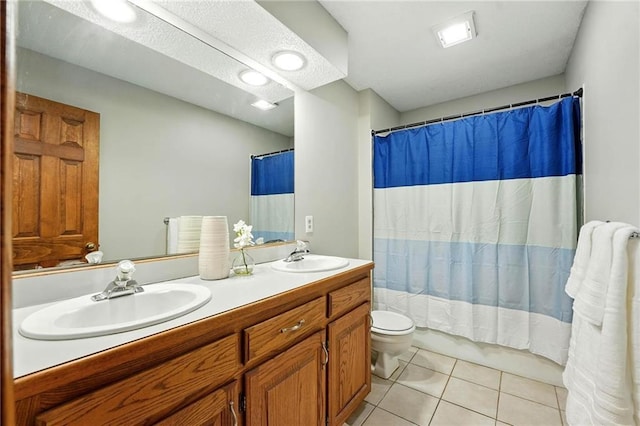 8025 Woodstone St, Lenexa, KS 66219 - full bath with tile patterned flooring and double vanity