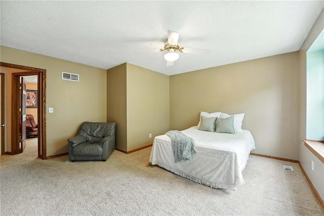 8025 Woodstone St, Lenexa, KS 66219 - bedroom featuring carpet, a textured ceiling, and a ceiling fan